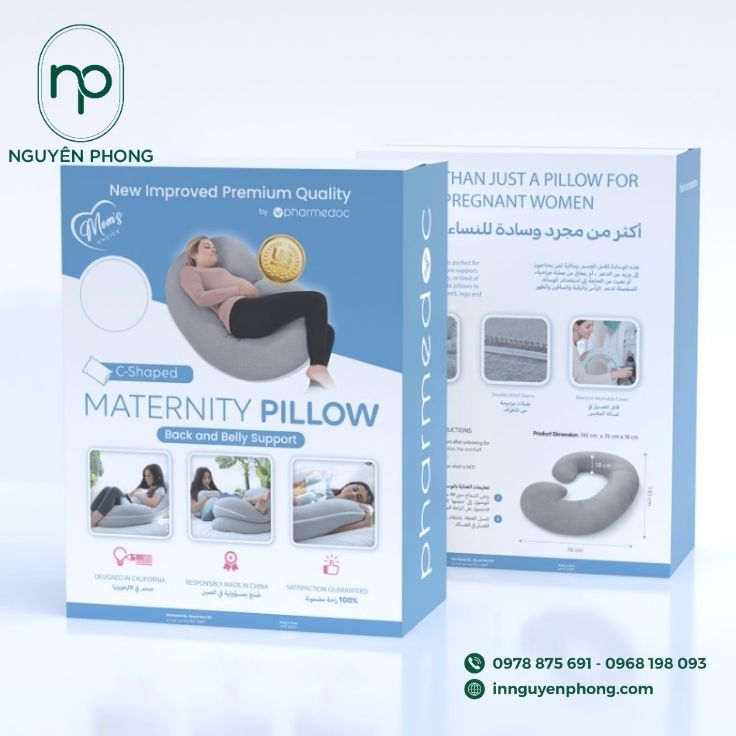 Mẫu hộp giấy đựng gối nổi bật